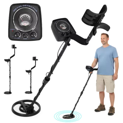 Fémdetektor, Multistore GC-1065, 88-113 cm, 19 cm vízálló keresőfej, analóg kijelző, hangjelzés, 2 beállítás, elemes (1 db 9V - nem tartozék)