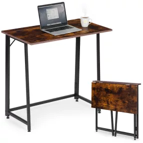   Íróasztal, ModernHome TH-FD-7-16, 80 x 45 x 76 cm, Loft stílus, fa és fém anyagból, összecsukható, állítható szintezőtalpak, teherbírás: 80 kg