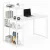 Íróasztal, ModernHome TH-SD-5, 120 x 60 x 120 cm, fehér, fa és fém anyagból, 3 polccal, állítható szintezőtalpak, teherbírás: 200 kg
