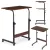 Laptopasztal, ModernHome TH-LD-15, sötét dió, 60 x 40 cm, 65,5–89 cm állítható magasság, kerekes, fékezhető görgők, fa és fém anyagból, teherbírás: 30 kg