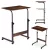 Laptopasztal, ModernHome TH-LD-7-16, antik dió, 60 x 40 cm, 65,5–89 cm állítható magasság, kerekes, fékezhető görgők, fa és fém anyagból, teherbírás: 30 kg