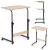 Laptopasztal, ModernHome TH-LD-6-16, világos tölgy, 60 x 40 cm, 65,5–89 cm állítható magasság, kerekes, fékezhető görgők, fa és fém anyagból, teherbírás: 30 kg
