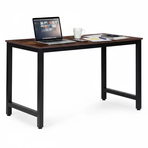 Íróasztal, ModernHome TH-RD-7-16, antik dió, 120 x 60 x 75 cm, fa és fém anyagból, állítható szintezőtalpak, teherbírás: 100 kg