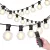 Kültéri LED fényfüzér, Bauerkraft H-672, 15 m, 25 db LED, melegfehér, 2700 K, IP44 védettség, időjárásálló, összekapcsolható, távirányító, 9 W, 9 üzemmód
