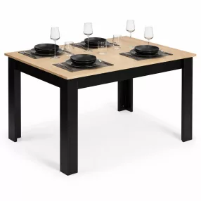   Étkezőasztal, ModernHome TH-KT-16-1, 120 x 80 cm, téglalap alakú, magasság: 75 cm, MDF lábak, MDF asztallap, csúszásgátló talpak, teherbírás: 100 kg