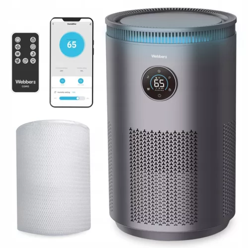 Párásító, Webber Como EH4001, párologtató, 5000 ml tartály, antibakteriális szűrő, UV-C sterilizálás, Wi‑Fi TUYA vezérlés, 30 dB, időzítő