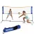 Röplabda és tollaslabda háló és állvány szett, MOVEPRO MXW170408, 305 x 140 cm, állítható magasságú, fém oszlopok, hordtáskával