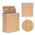 Szennyeskosár, ModernHome AIE-49BO, natúr, 100 l, bambusz, 61 x 52 x 33 cm, kivehető pamut betét, fedeles, két rekesz, fogantyúkkal