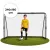 Futballkapu, MOVEPRO JSP-DS8033, 240 x 160 x 80 cm, fekete, acél váz, sűrű szövésű PE háló, habszivacs védőborítás, rögzítővel, időjárásálló, szerszám nélkül összeszerelhető