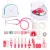 Játék orvosi szett, ECOTOYS HM328789, készlet gyerekeknek, 26 db, fa, orvosi táskával, készségfejlesztő szerepjáték, 3 éves kortól, éles élek nélkül