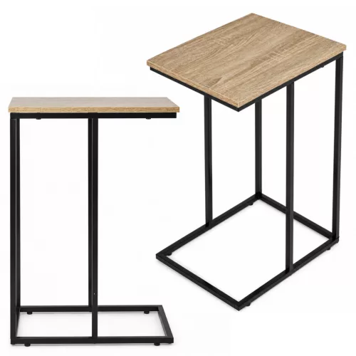 Laptopasztal, ModernHome BJ403066BT-15, 40 x 30 cm, 66 cm magasság, oldalsó, fa és fém anyagból, teherbírás: 5 kg