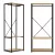 Álló ruhafogas, ModernHome GIC-HS17D-15, világos tölgy, magasság: 167 cm, 1 akasztórúd, 2 polc, acél váz, MDF polcok, teherbírás: 3 kg/akasztórúd, 10 kg/polc