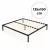 Fém ágykeret, ModernHome GIC-BF03, 135 x 190 cm, fekete, fém és fa, fém ágykeret, minimalista, 400 kg teherbírás