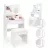 Sminkasztal, ModernHome ZDT-14, 60 x 40 x 130 cm, LED világítással, 3 fényárnyalat, tükör, 3 fiók, 1 polc, ülőke, laminált bútorlap