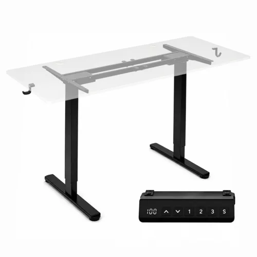 Számítógépasztal-váz, ModernHome JSD-F3-1, fekete, maximum 160 x 70 cm asztallaphoz, 72–120 cm elektromosan állítható magasság, teherbírás: 100 kg