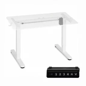   Számítógépasztal-váz, ModernHome JSD-F1-5, fehér, maximum 160 x 60 cm asztallaphoz, 72–118 cm elektromosan állítható magasság, teherbírás: 80 kg