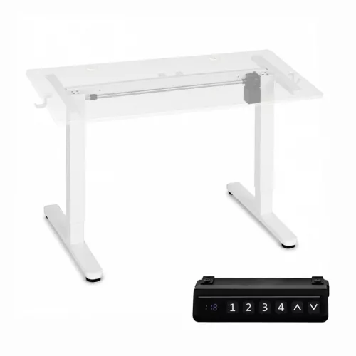 Számítógépasztal-váz, ModernHome JSD-F1-5, fehér, maximum 160 x 60 cm asztallaphoz, 72–118 cm elektromosan állítható magasság, teherbírás: 80 kg