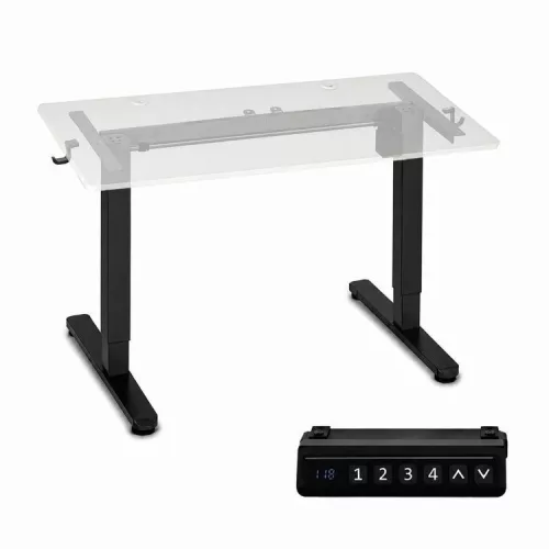 Számítógépasztal-váz, ModernHome JSD-F2-1, fekete, maximum 160 x 60 cm asztallaphoz, 72–118 cm elektromosan állítható magasság, teherbírás: 80 kg