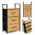 Komód, ModernHome GIC-C101-19, 40,5 x 81 x 24 cm, 3 fiókos, fém váz, textil tárolók, teherbírás: 2 kg/fiók, 5 kg/felső polc
