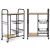 Konyhai tároló, ModernHome GIC-KO85-15, 86,5 x 56,5 x 30 cm, acél váz, MDF polclapok, gurulós, kihúzható kosarakkal, teherbírás: 15 kg