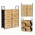 Komód, ModernHome GIC-C106-19, 80 x 107 x 24 cm, 8 fiókos, fém váz, textil tárolók, teherbírás: 2 kg/fiók, 5 kg/felső polc