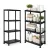 Műhelypolc, ModernHome LTSH4-1, fekete, 61 x 30 x 131 cm, 4 szintes, műanyag, szerszám nélkül összeszerelhető, 36,5 cm polctávolság, polconként 25 kg teherbírás, emelt lábakkal