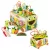 Oktatójáték, ECOTOYS HM328140, 8 az 1-ben, békás, 22 x 16 x 19 cm, fa, motorikus labirintus, formaválogató, forgó fogaskerekek, óra, cimbalom, mágneses bogárhorgászat, 3 éves kortól