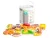 Játék élelmiszerkészlet, ECOTOYS TL87115, gyümölcsök, 23 db, tépőzáras, vágódeszkával és késsel, tároló vödörrel, 3 éves kortól