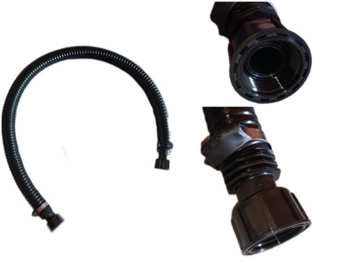 Spirál tömlő, hollanderes (tekerős) csatlakozóval.