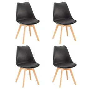 Silla étkezőszék 4 db fekete színben
