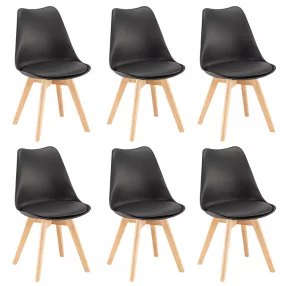 Silla étkezőszék 6 db fekete színben
