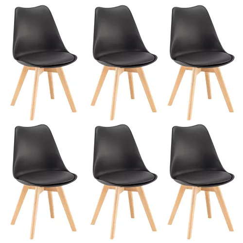 Silla étkezőszék 6 db fekete színben