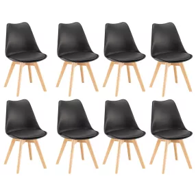Silla étkezőszék 8 db fekete színben
