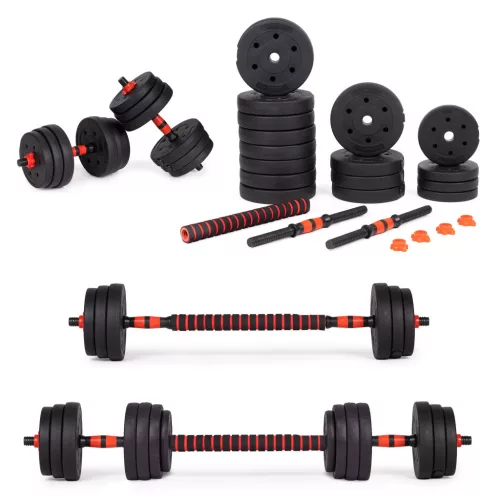 Állítható súlyzók 2x20 kg-os súlyzó szett 40 kg-os rúd