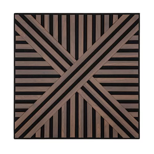 Akusztikus falpanel Deco VI dió 60x60x1,8 cm