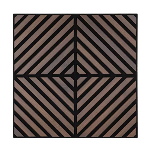 Akusztikus falpanel Deco IX dió hatású 60x60x1,8 cm