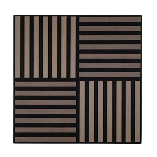 Akusztikus falpanel Deco X dió hatású 60x60x1,8 cm