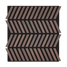 Akusztikus falpanel Deco XII dió hatású 60x60x1,8 cm