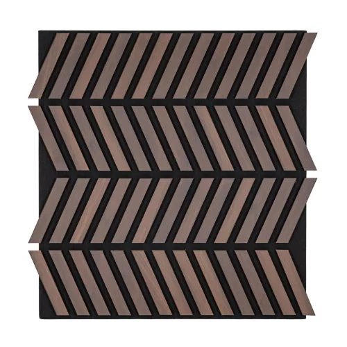 Akusztikus falpanel Deco XII dió hatású 60x60x1,8 cm