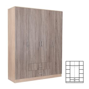   Miami gardróbszekrény 160x205 cm yorki tölgy-sonoma tölgy