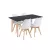 Silla 120 4+1 étkező garnitúra fekete-fehér