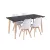 Silla 150 4+1 étkező garnitúra fekete-fehér