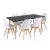 Silla 150 6+1 étkező garnitúra fekete-fehér