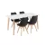 Silla 150 4+1 étkező garnitúra fehér-fekete