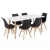 Silla 150 6+1 étkező garnitúra fehér-fekete