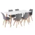 Silla 150 6+1 étkező garnitúra fehér-szürke