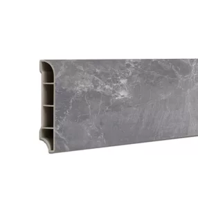   Vinyl SPC padlószegély Fjord márvány mintás sötét szürke 2400x60x12 mm