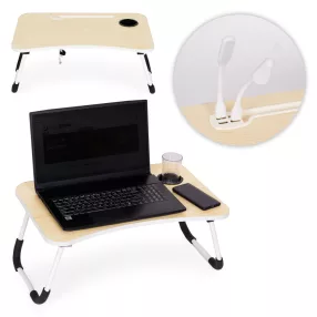 Összecsukható laptop asztal 60x40 cm USB porttal
