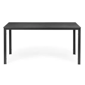 6 személyes kerti asztal 156x78 cm polywood szürke