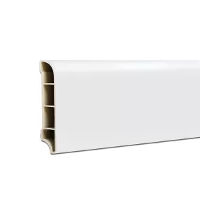 Vinyl SPC padlószegély Snow white 2400x60x12 mm